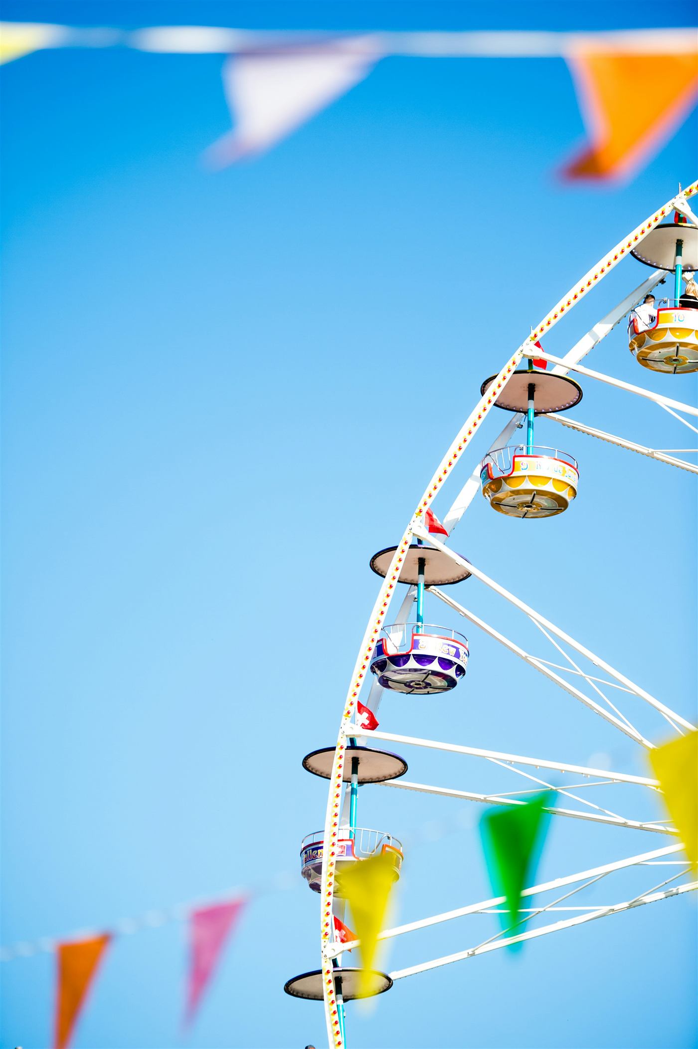 Colorful Ferris wheel at a carnival
